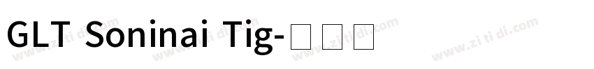 GLT Soninai Tig字体转换